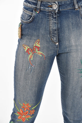 embroidered high-rise waist LISAY jeggings