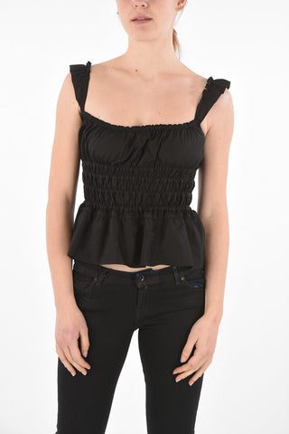 top SILVIA arricciato crop