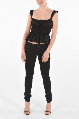 top SILVIA arricciato crop