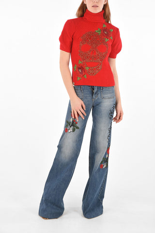 COUTURE short sleeve ROSE IS STILL A ROSE sweater