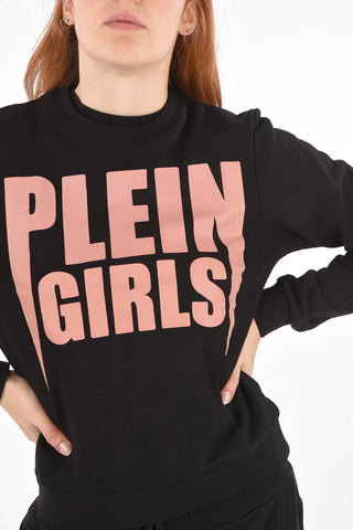 COUTURE crew-neck LS PLEIN GIRLS sweatshirt