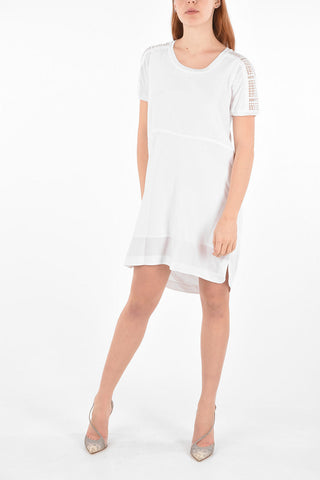 BLACK GOLD cut out details DICON asymmetric tee mini dress