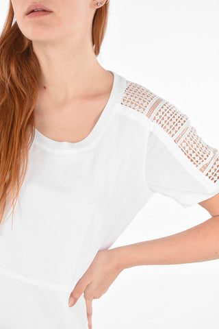 BLACK GOLD cut out details DICON asymmetric tee mini dress