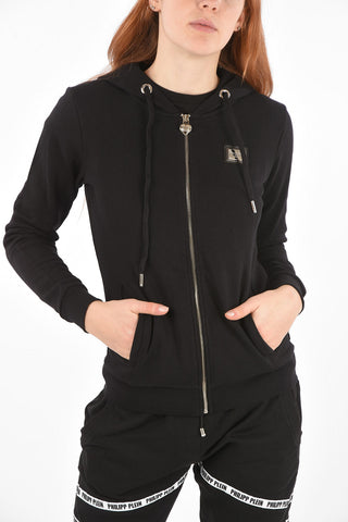 COUTURE Felpa PLEIN GIRLS con cappuccio e chiusura zip