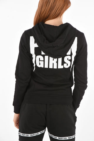 COUTURE Felpa PLEIN GIRLS con cappuccio e chiusura zip