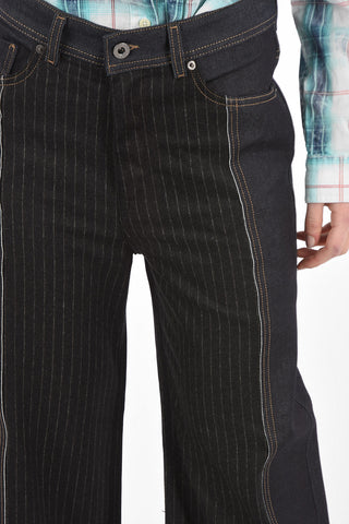 BLACK GOLD Wide Leg jeans TYPE-1749 with Contrasting Insert