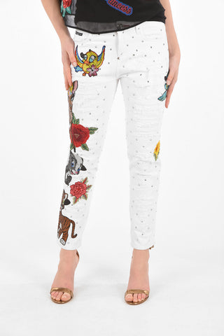 crystal all over Boyfriend cut BREAK FREE jeans