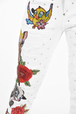crystal all over Boyfriend cut BREAK FREE jeans