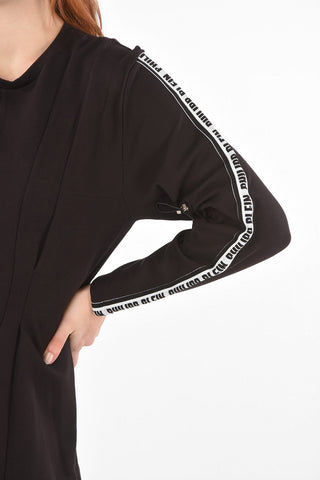 COUTURE mini dress YOU ARE TOO FAST pieghettato con profili logati