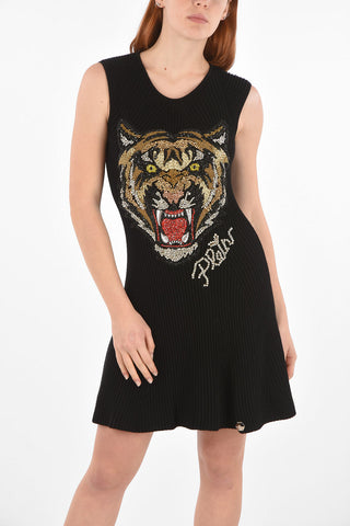 COUTURE mini vestito ABIGAILLE SIR in maglia con strass