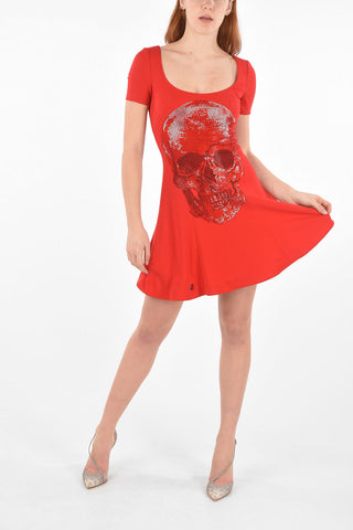 COUTURE Mini dress NAOMI a-line Scollo a U con teschio