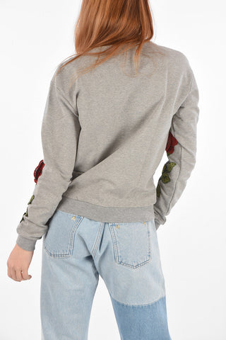 v-neck FEONA sweatshirt with lace up detail