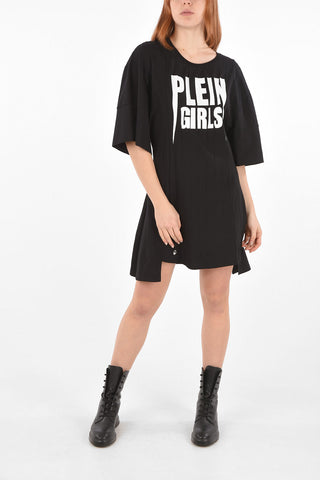 COUTURE pleated details REDDYS mini tee dress