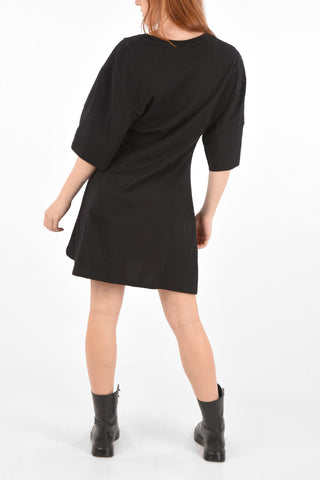 COUTURE pleated details REDDYS mini tee dress