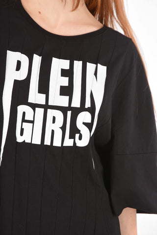 COUTURE pleated details REDDYS mini tee dress