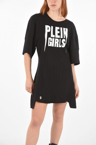 COUTURE pleated details REDDYS mini tee dress