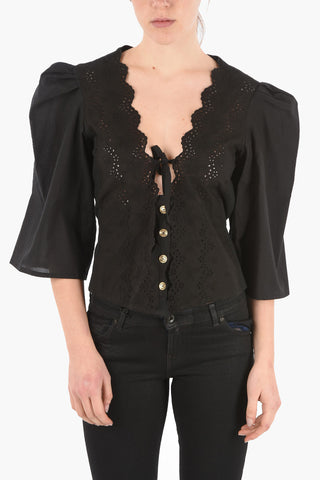 sangallo Blouse THEIA with golden buttons