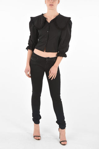maxi peter pan collar GEORGIA blouse with sangallo details