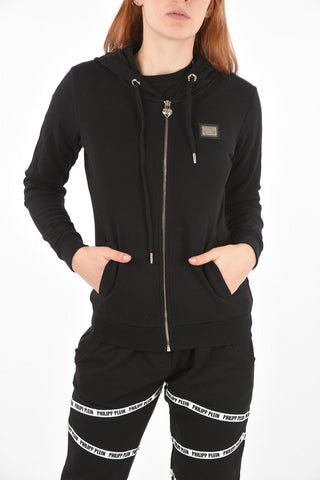 COUTURE Felpa PLEIN GIRLS con cappuccio e chiusura zip