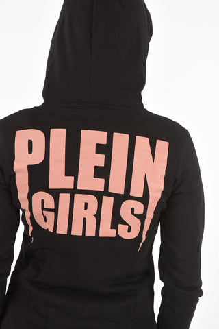 COUTURE Felpa PLEIN GIRLS con cappuccio e chiusura zip