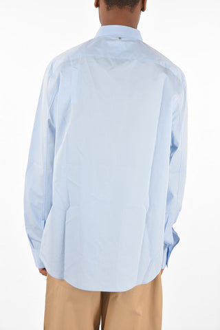 camicia Oversized in Popeline di Cotone