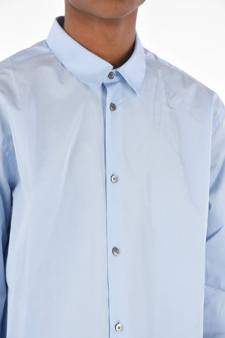 camicia Oversized in Popeline di Cotone