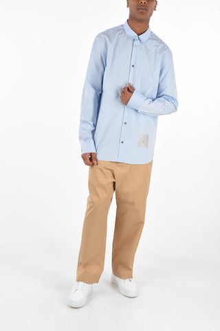 camicia Oversized in Popeline di Cotone