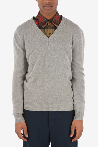NICK FOUQUET wool and cashmere V-neck sweater
