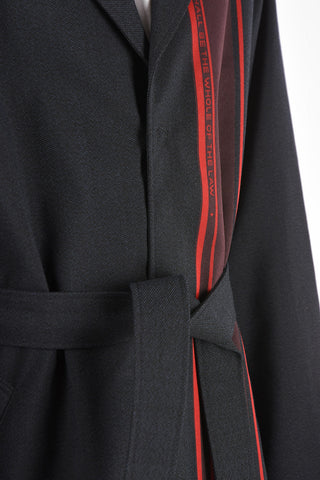 snap buttons SELVEDGE Overcoat with belt