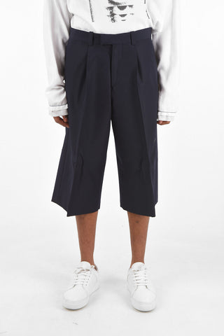 Virgin wool and mohair Mid-rise waist bermuda