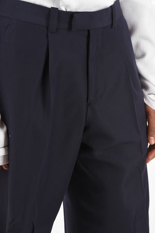 Virgin wool and mohair Mid-rise waist bermuda