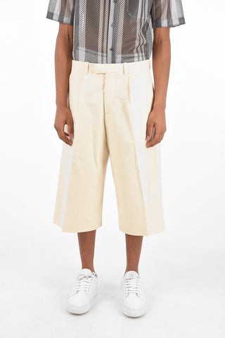 single pleat bermuda shorts