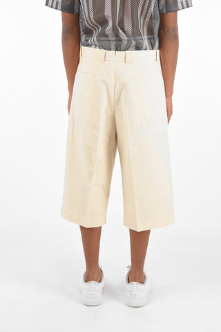 single pleat bermuda shorts