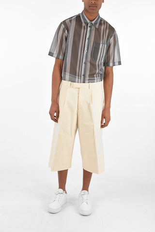 single pleat bermuda shorts