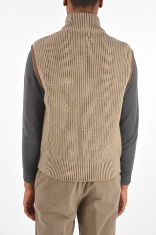 ID Leather and Wool Gilet