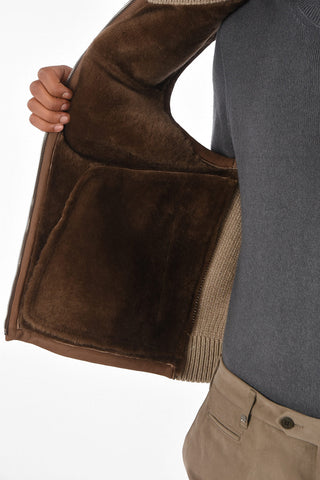 ID Leather and Wool Gilet