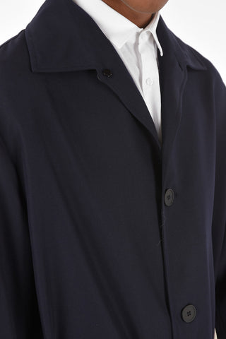 virgin wool and mohair belted coat