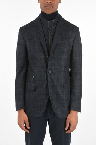ID tartan IDENTITY 2-button blazer