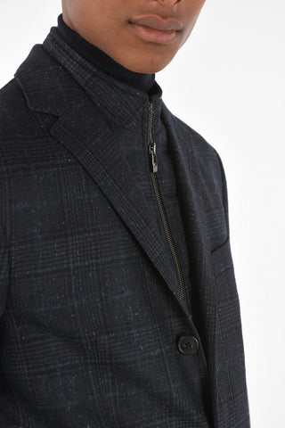 ID tartan IDENTITY 2-button blazer