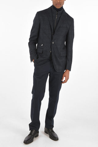 ID tartan IDENTITY 2-button blazer