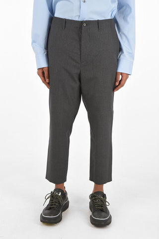 Virgin Wool Pants with Ankle Zip