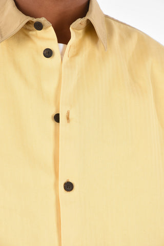 overshirt in Denim con Dettagli Patchwork