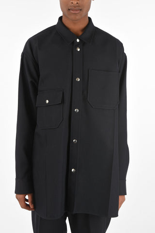 snap button overshirt
