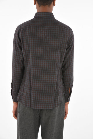 gun club check button-down collar shirt with breast pocket