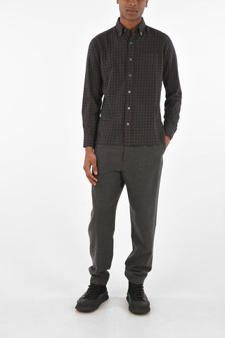 gun club check button-down collar shirt with breast pocket