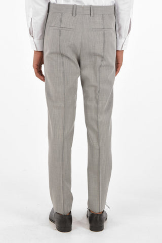 virgin wool and mohair belt loops trousers