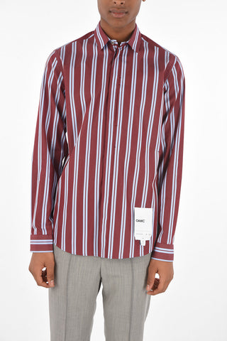 camicia SLICE a righe con abbottonatura nascosta