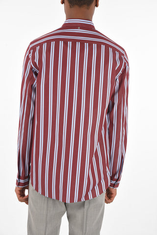 camicia SLICE a righe con abbottonatura nascosta