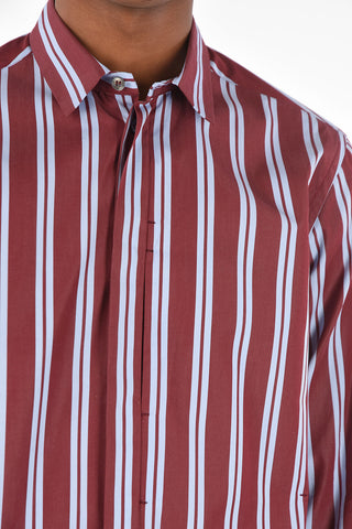 camicia SLICE a righe con abbottonatura nascosta