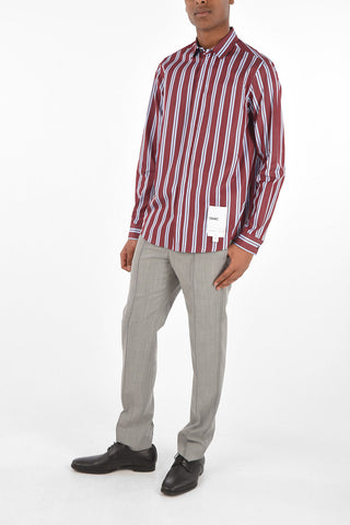 camicia SLICE a righe con abbottonatura nascosta